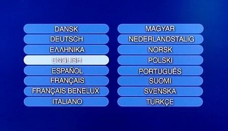 Language selection