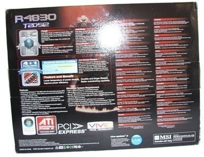 MSI Radeon HD 4830 512MB OC Edition Graphics Card