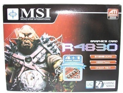 MSI Radeon HD 4830 512MB OC Edition Graphics Card