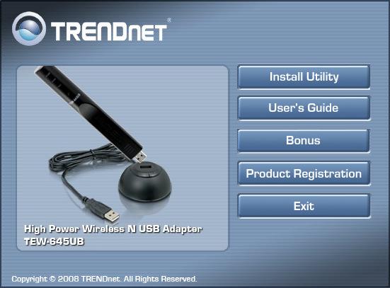 TRENDnet TEW-645UB High Power Wireless N USB Adapter