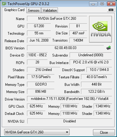 Palit GTX 260 Sonic 216SP Graphics Card