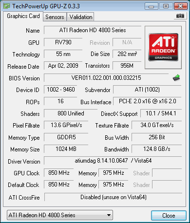 Sapphire Radeon HD 4890 1GB Graphics Card