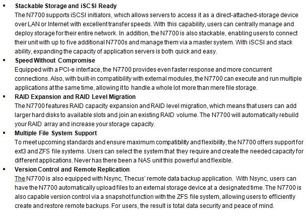 Thecus N7700 7 Drive NAS Server