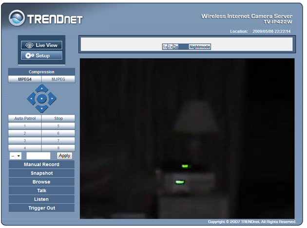 TRENDNet TV-IP422W Wireless IP Camera Server with 2-way Audio