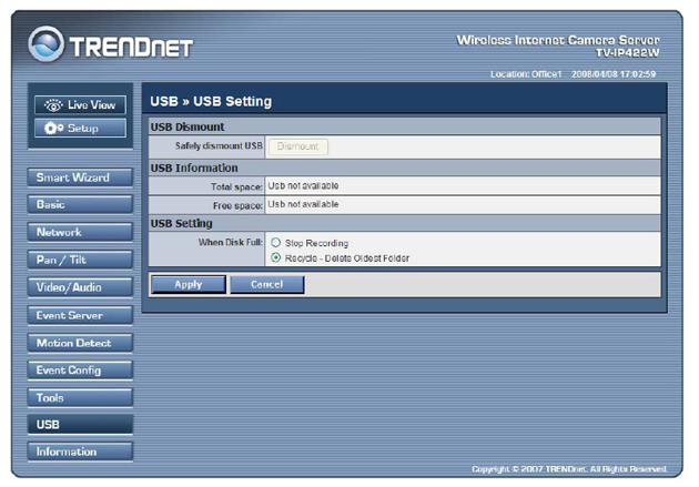 TRENDNet TV-IP422W Wireless IP Camera Server with 2-way Audio