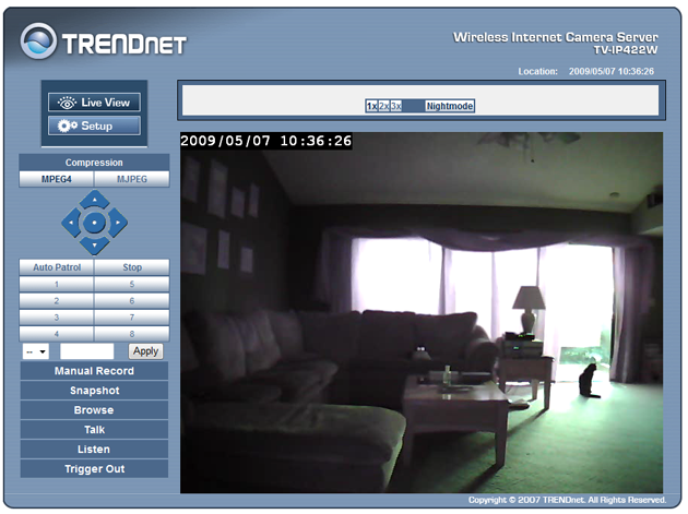 TRENDNet TV-IP422W Wireless IP Camera Server with 2-way Audio
