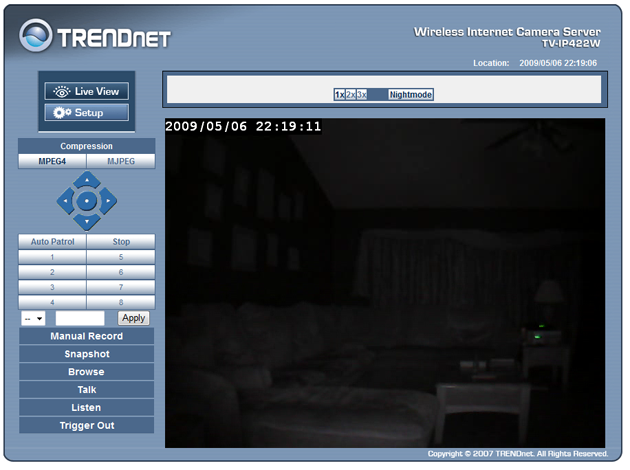TRENDNet TV-IP422W Wireless IP Camera Server with 2-way Audio