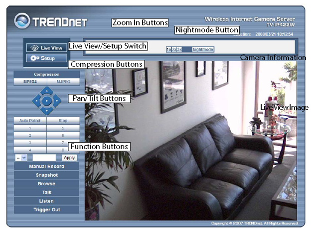 TRENDNet TV-IP422W Wireless IP Camera Server with 2-way Audio