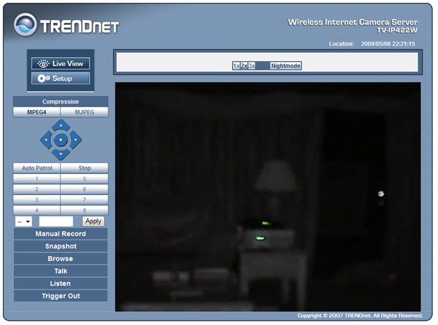 TRENDNet TV-IP422W Wireless IP Camera Server with 2-way Audio