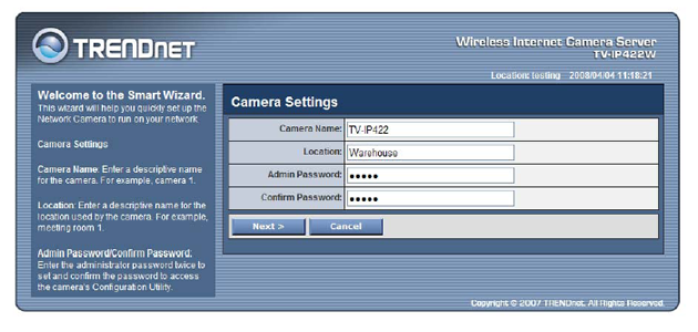 TRENDNet TV-IP422W Wireless IP Camera Server with 2-way Audio