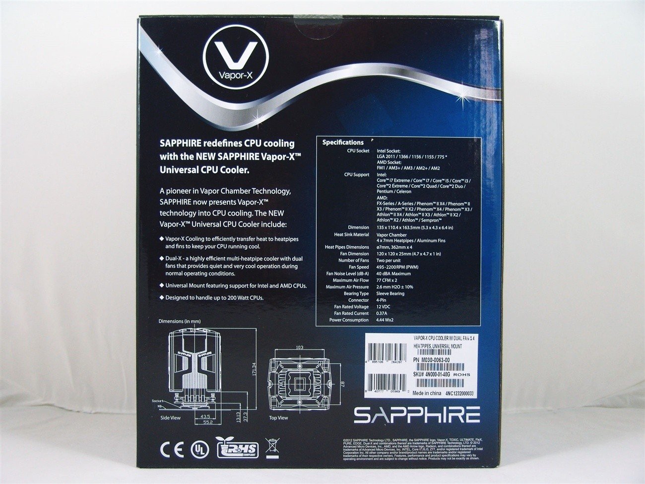 Sapphire Vapor X Universal Cpu Cooler Review Tweaktown