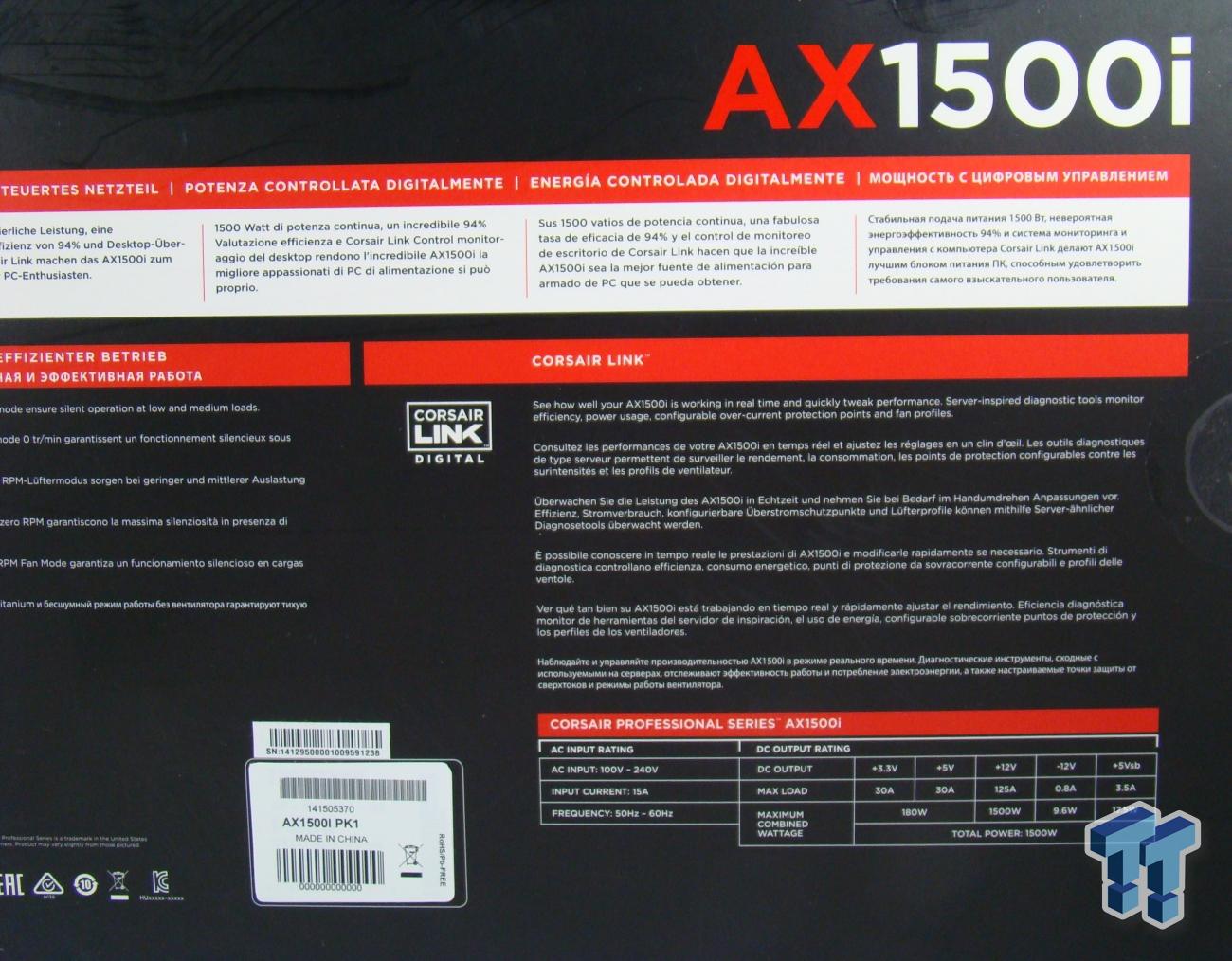 Corsair Ax1500i 1500w Titanium Power Supply Review Tweaktown