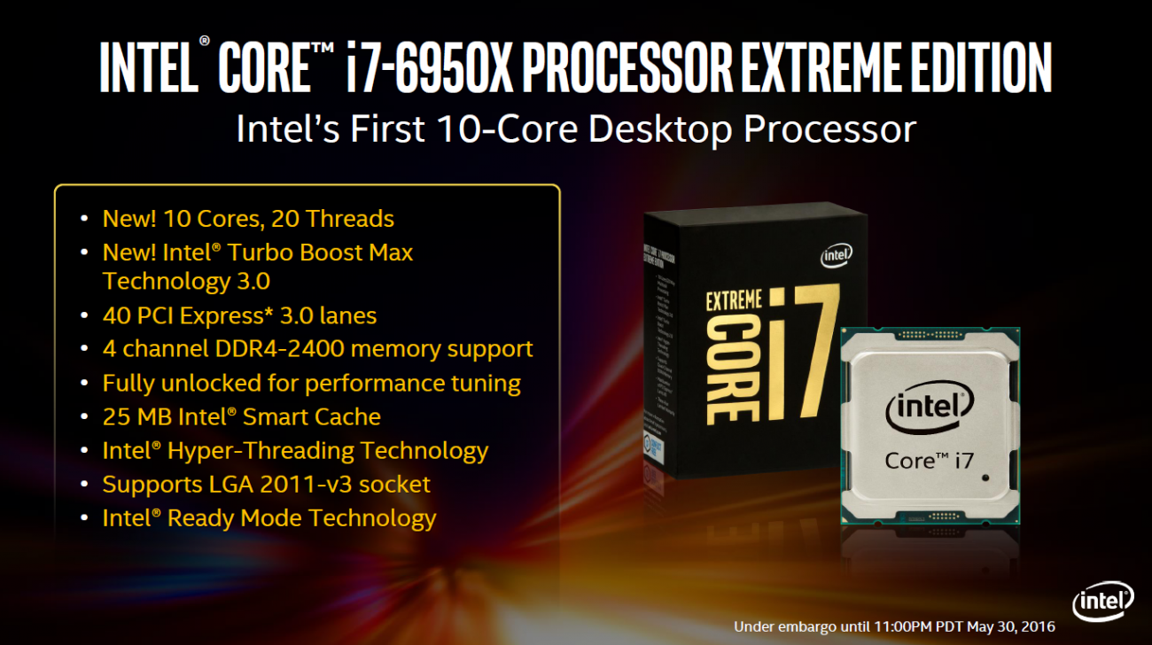Intel Broadwell E Core I7 6950x 10 Core Extreme Edition Cpu Review Tweaktown