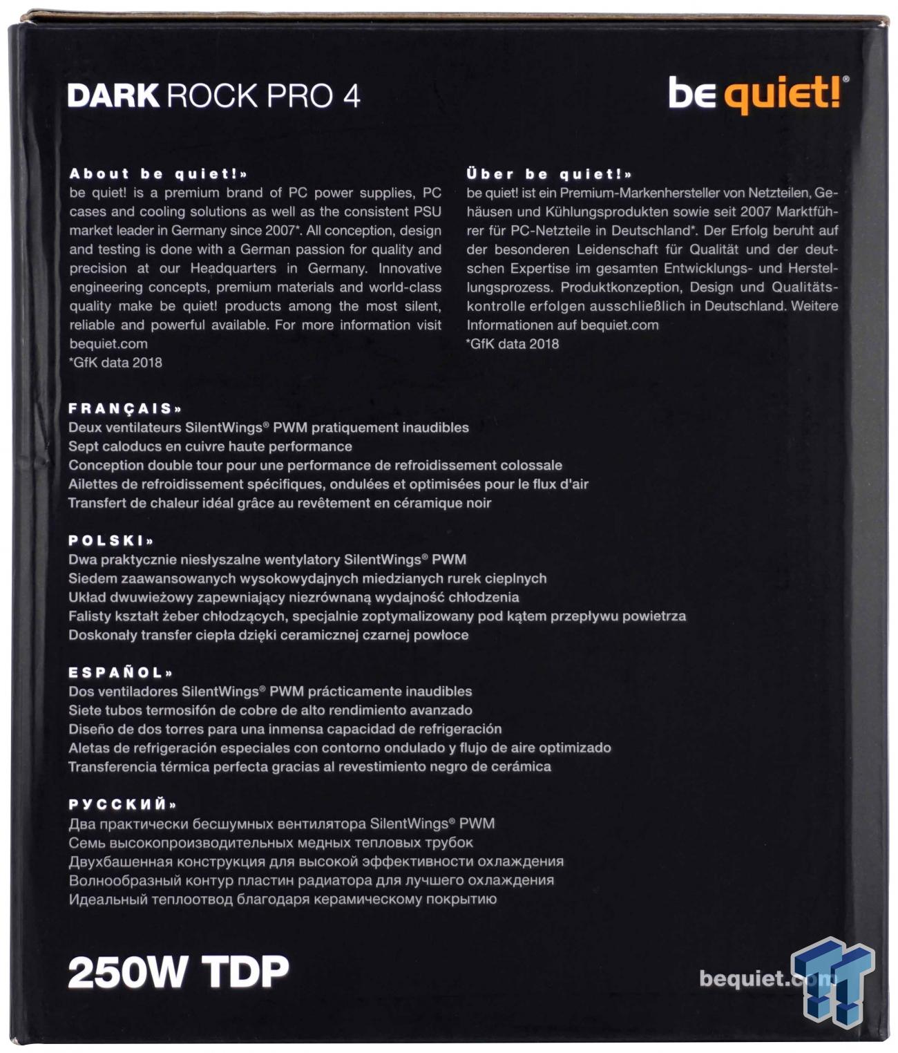 Be Quiet Dark Rock Pro 4 Cpu Cooler Review Tweaktown