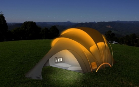 Orange Solar Tent Concept Looks Nice
