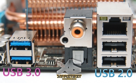Asus P6X58 pictured with USB 3.0