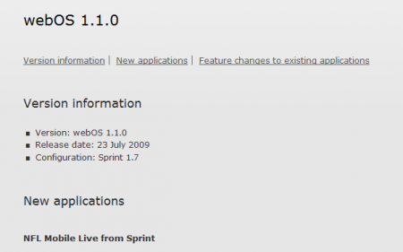 WebOS 1.1 fixes iTunes 8.2.1 blockade