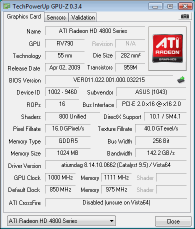 ASUS HD 4890 Voltage Tweak Graphics Card