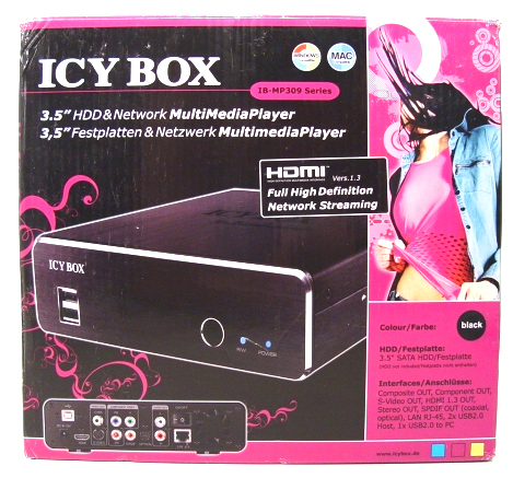 RaidSonic Icy Box IB-MP309HW-B HD Network Media Player