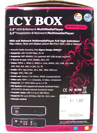 RaidSonic Icy Box IB-MP309HW-B HD Network Media Player