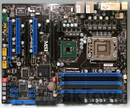 MSI next up showing us its X58 Eclipse mobo