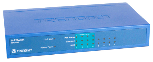 TRENDnet TPE-S44 8-Port 10/100 Power over Ethernet Switch