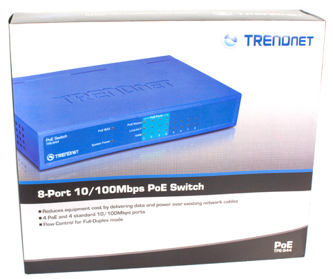 TRENDnet TPE-S44 8-Port 10/100 Power over Ethernet Switch