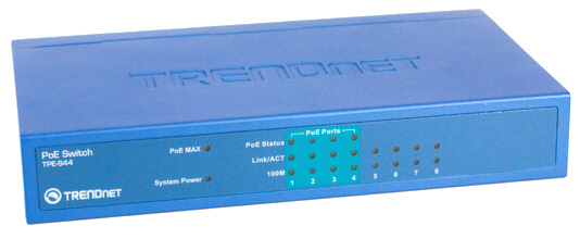 TRENDnet TPE-S44 8-Port 10/100 Power over Ethernet Switch