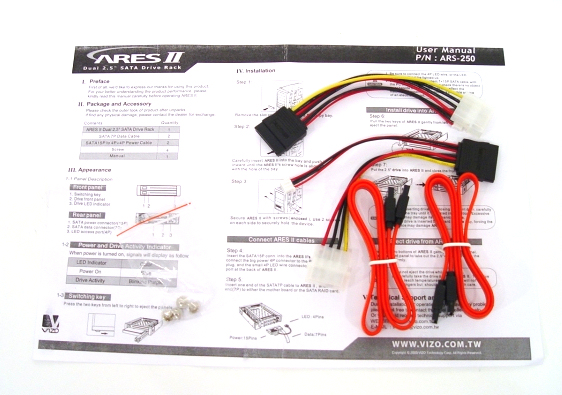 Vizo Arius II ARS-250 Dual 2.5-inch SATA Drive Bay