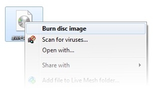 Windows 7 Supports Native ISO Burning
