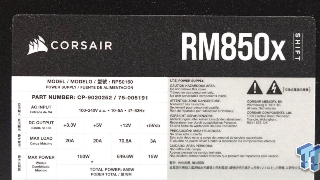 Corsair RM850x Shift 850w ATX 3.0 80 PLUS Gold Fully Modular PSU Review