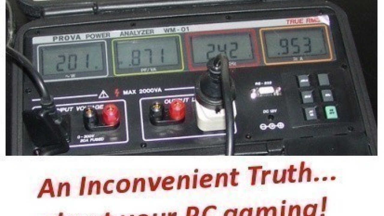 An Inconvenient Truth about your PC gaming