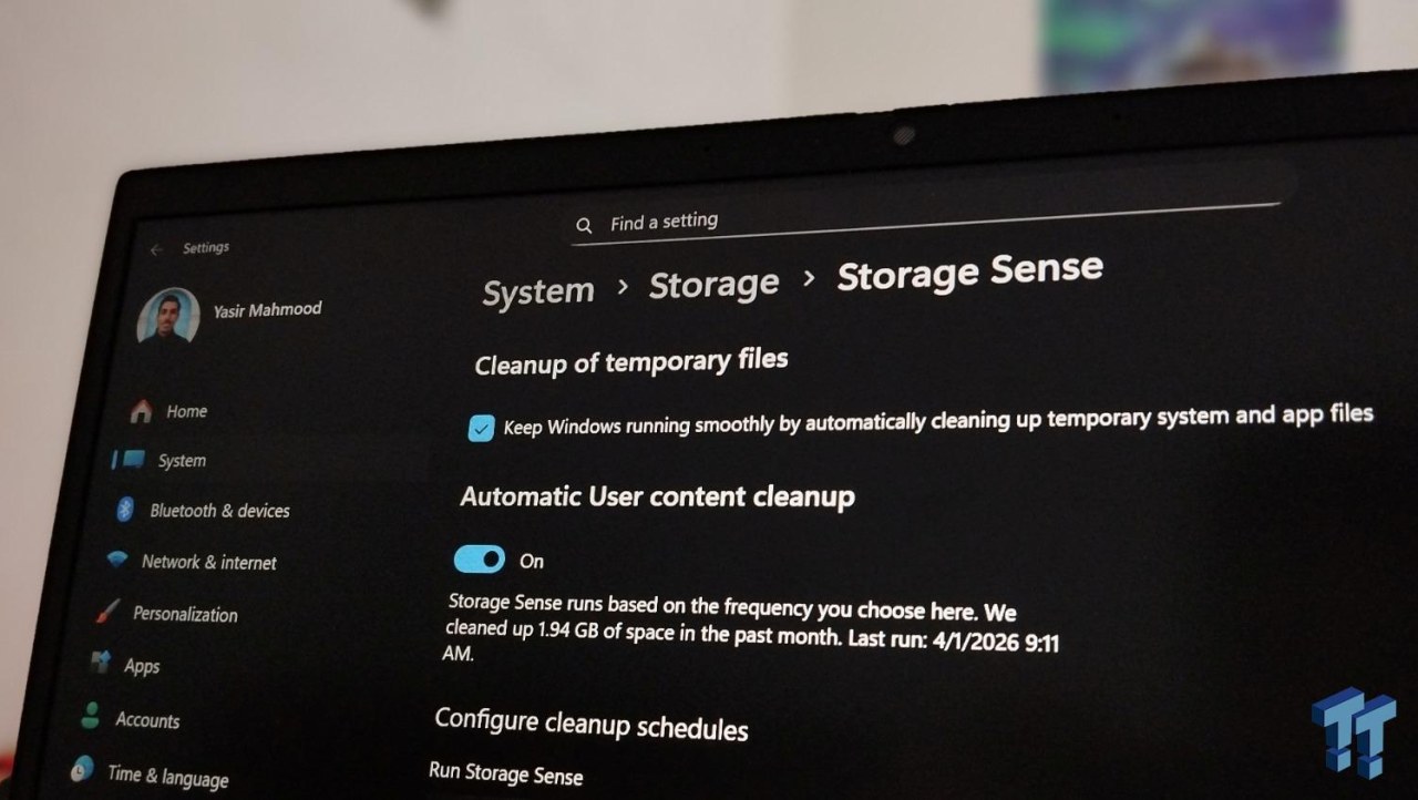 I set up Storage Sense once and haven't worried about disk space since