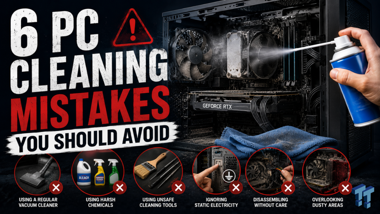 6 PC cleaning mistakes to avoid for safer hardware maintenance