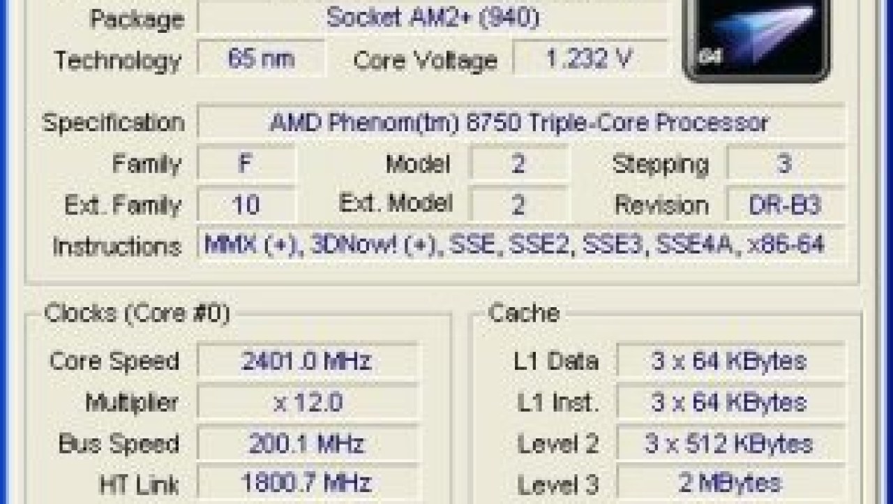 AMD Phenom X3 Triple Core CPU