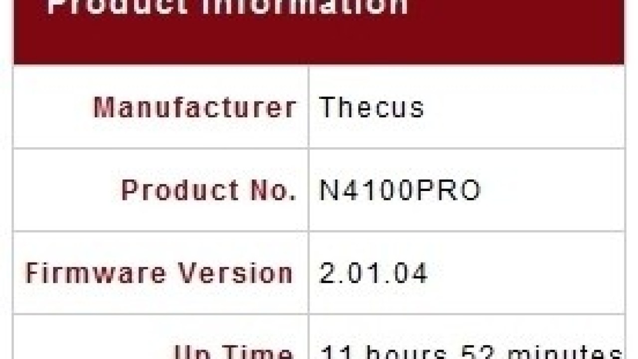 Thecus N4100PRO Four-Drive NAS Server