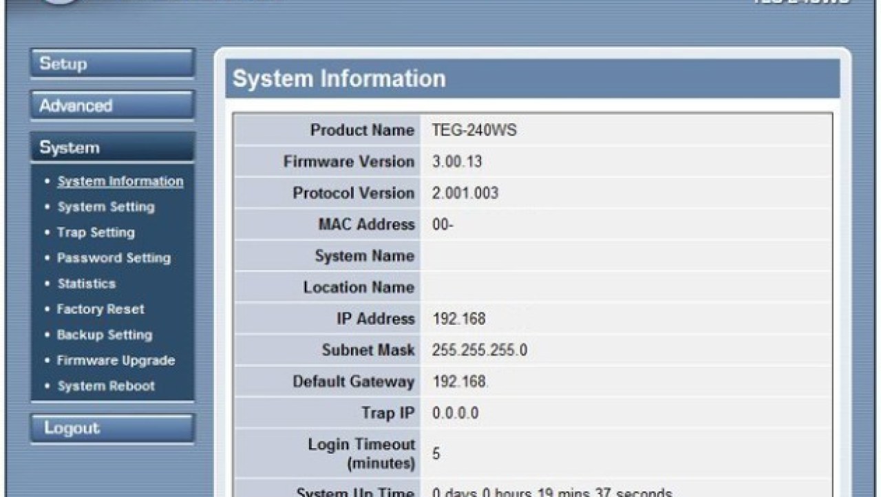 TRENDnet TEG-240WS 24-Port Gigabit Web Smart Switch