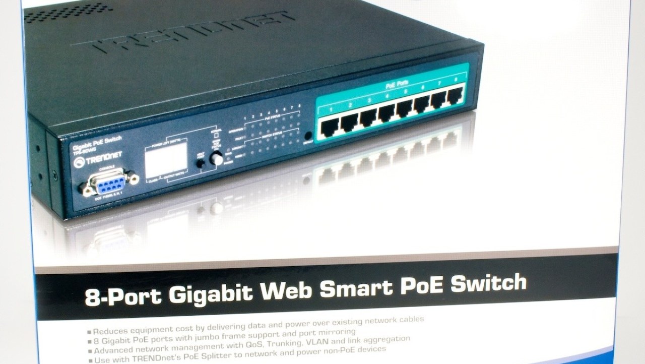 TRENDnet TPE-80WS 8-Port Power Over Ethernet Web Smart Switch