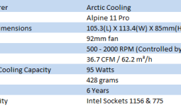Arctic Cooling Alpine 11 Pro CPU Cooler & MX-3 Thermal Paste