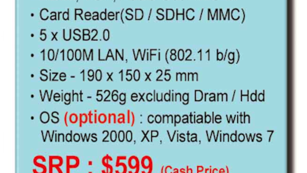 Giada Slim-N10 NVIDIA Ion Nettop - Extremely Small and Stylish