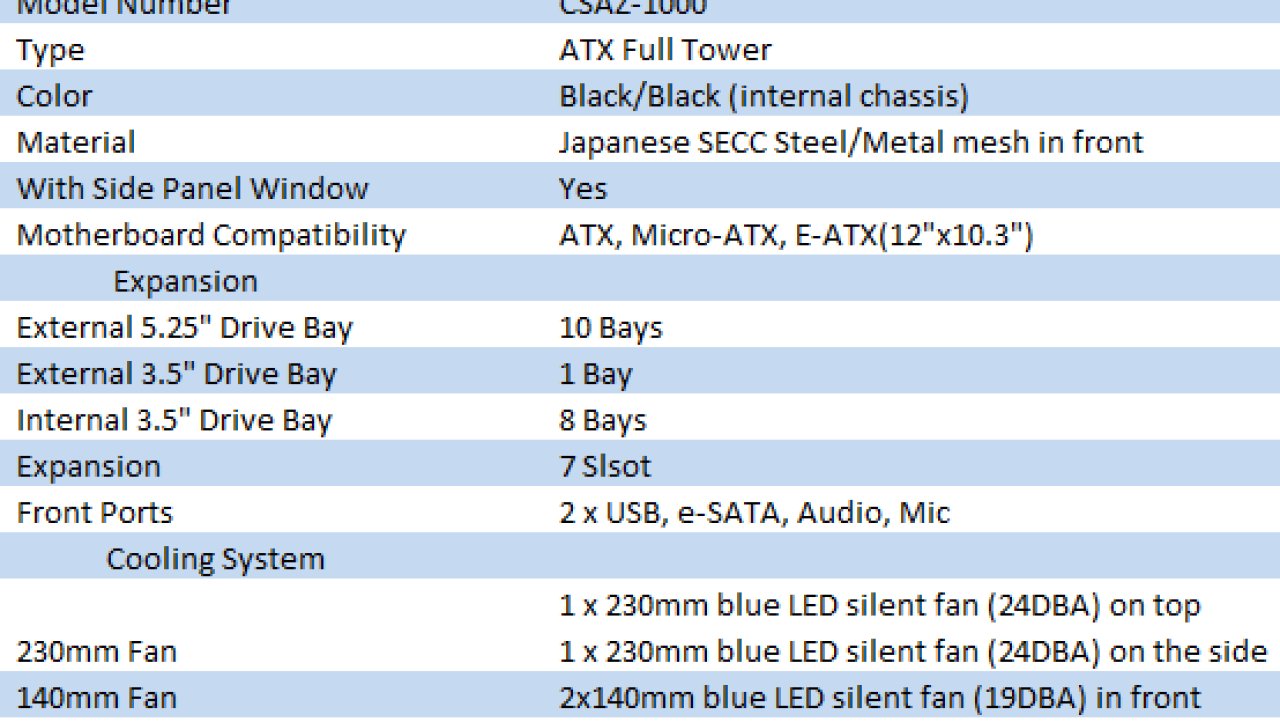 AzzA Solano 1000 Full Tower Case