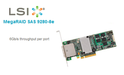 LSI MegaRAID 9280-8E SAS 6G PCIe 2.0 RAID Controller