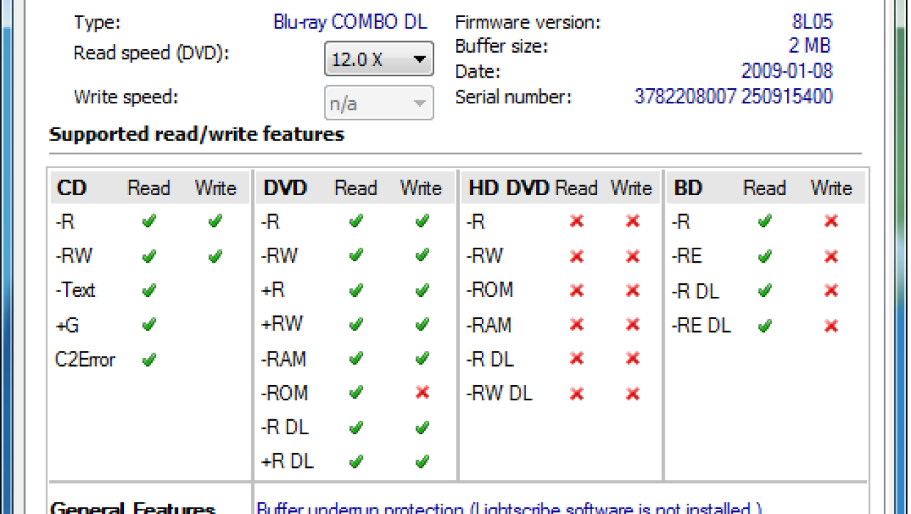 Lite-On iHES208 Internal 8X Blu-ray Combo Drive