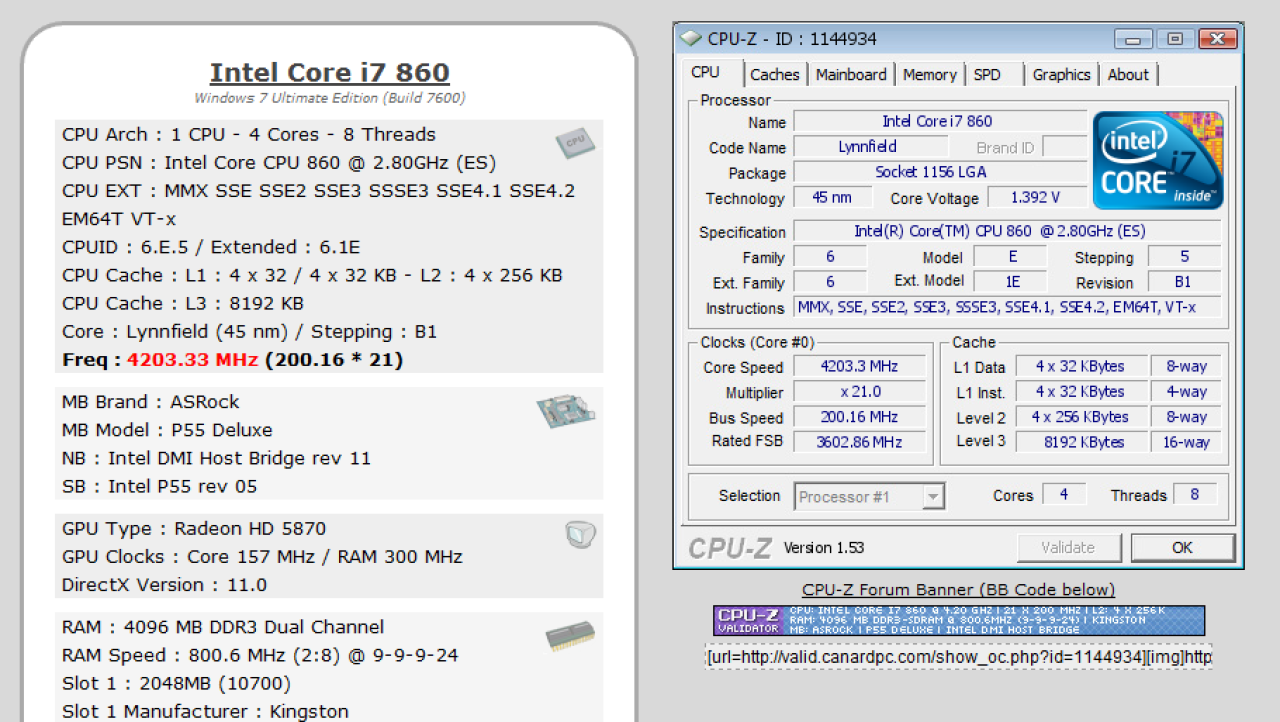 Kingston HyperX PC3-15000 (1866MHz) LoVo 4GB Kit