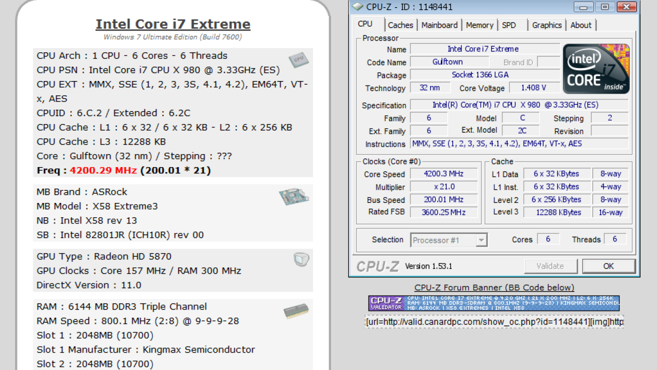 Kingmax PC3-12800 (1600MHz) 6GB Kit