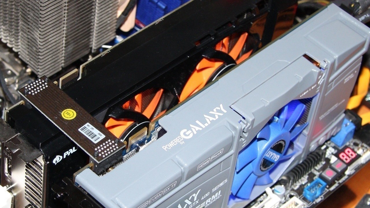 Galaxy and Palit GeForce GTX 470s in SLI