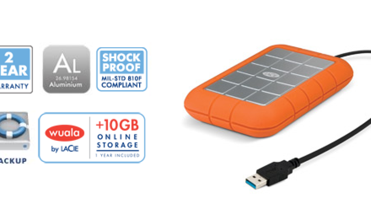 LaCie Rugged USB 3.0 500GB External HDD