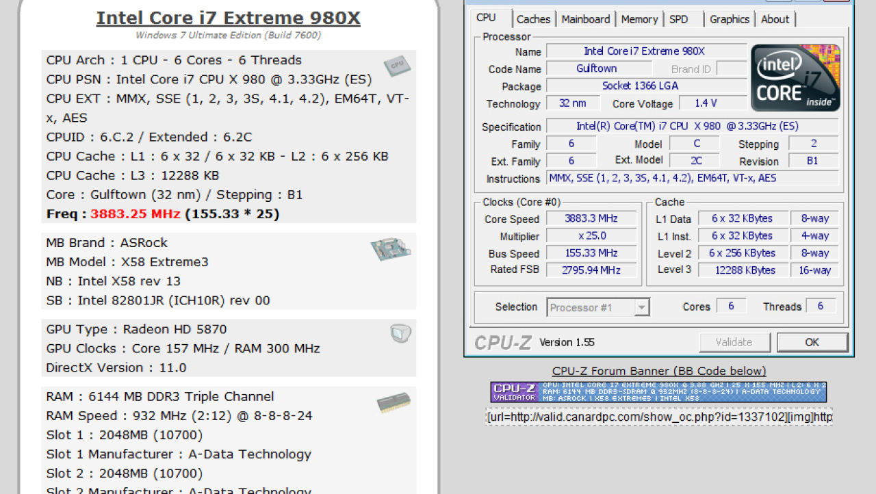 A-DATA Plus Series PC3-15000 (1866MHz) 6GB Kit