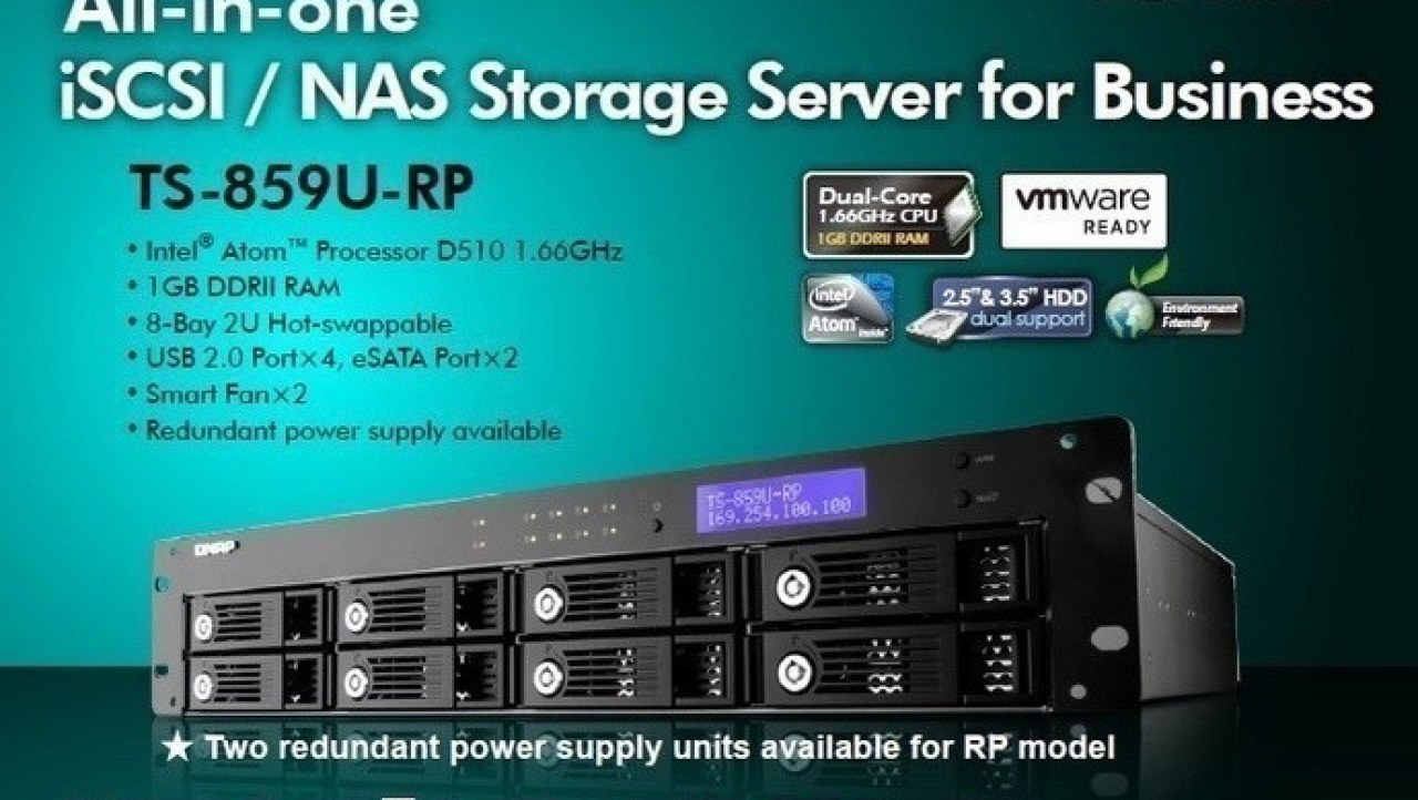 QNAP TS-859U-RP 8-Drive Rackmount NAS