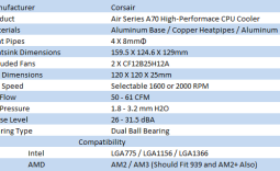 Corsair Air Series A70 High-Performance CPU Cooler